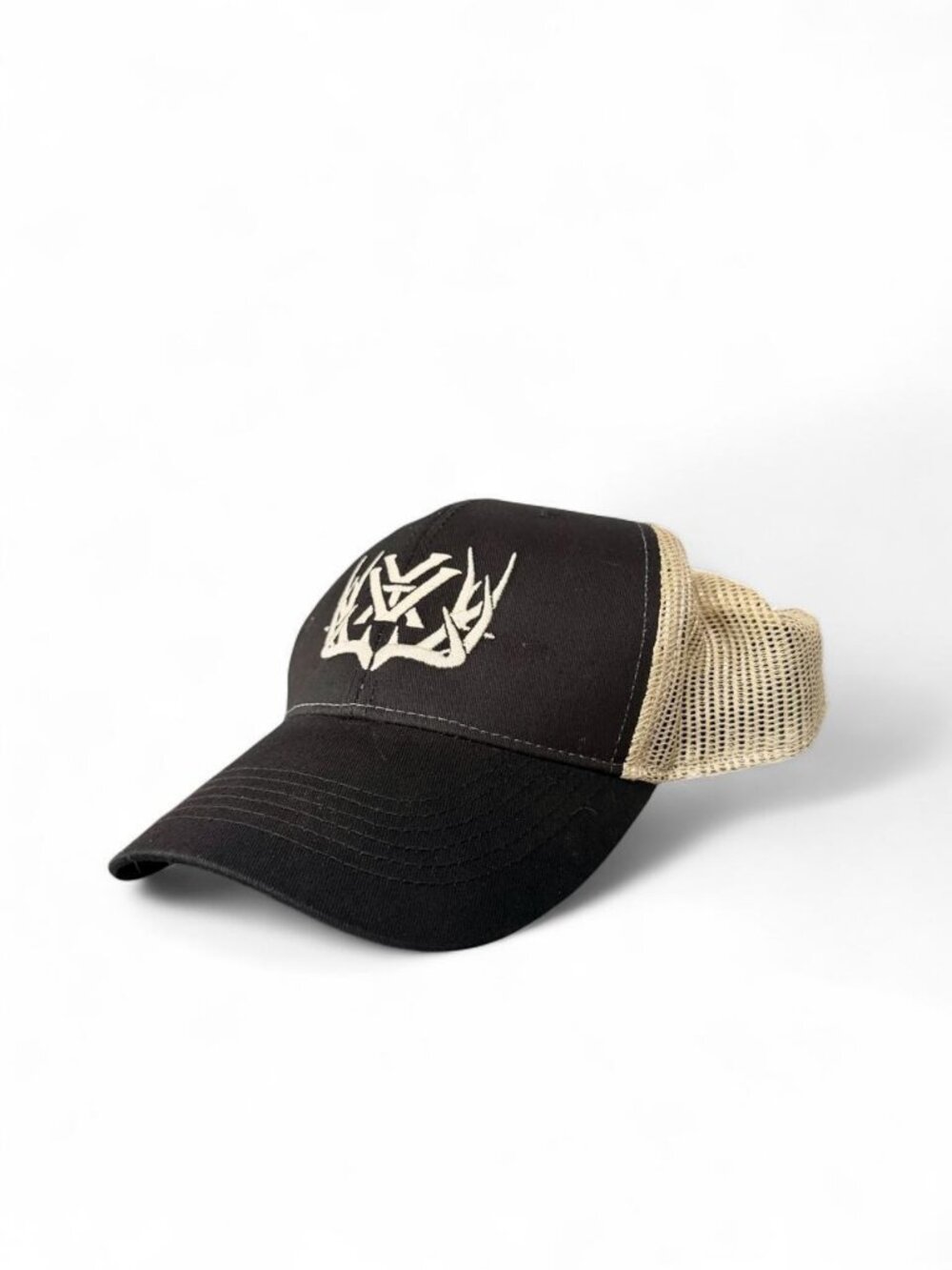 Vortex Optics Full-Tine Antler Logo Trucker Hat Black Tan NWT